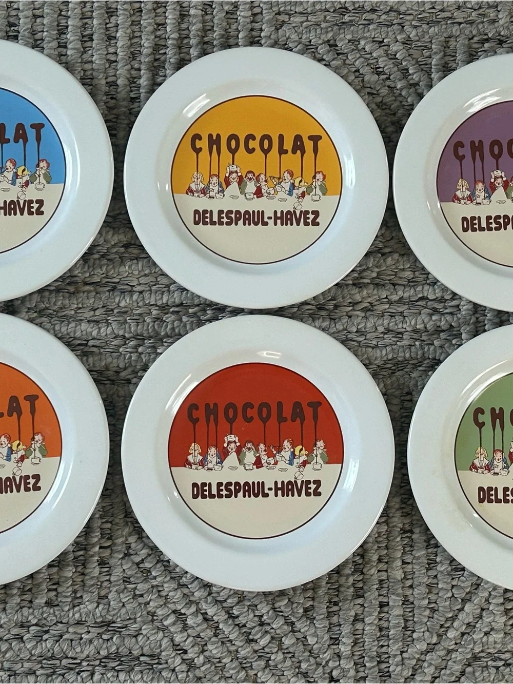 Chocolat Decorative White Plate - Orange Accent